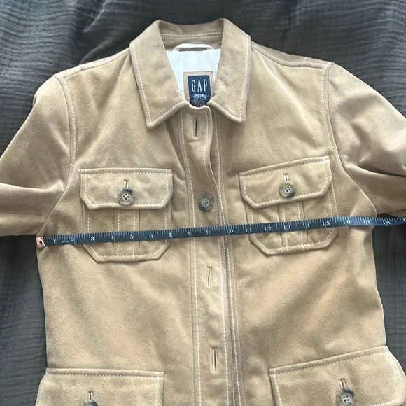 Gap Vintage Suede Jacket Tan S - Picture 13 of 16